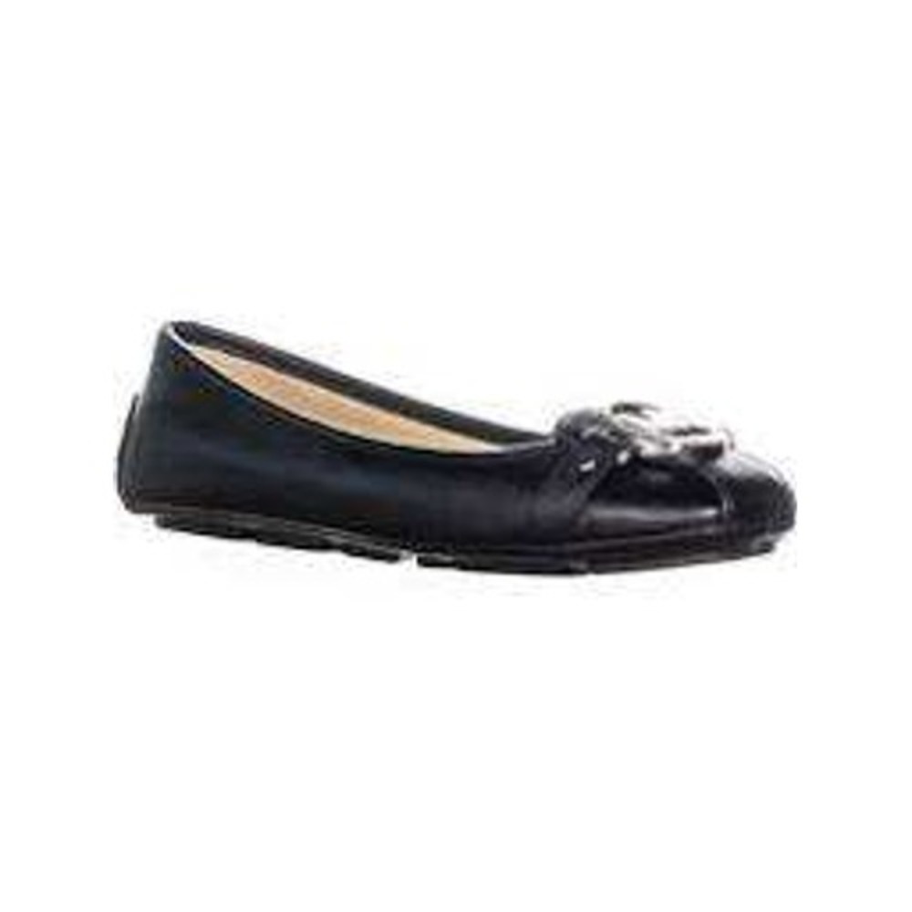 Michael Kors Fulton Black Silver Studded Polka Dot Ballet Flats MK Logo Shoes - Picture 2 of 10